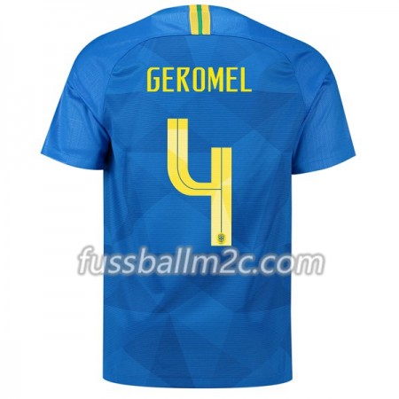 Fußballtrikots Brasilien Geromel 4 Auswärts Trikotsatz WM 2018